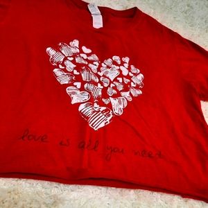 RED CROP TOP JUNIOR SIZR L